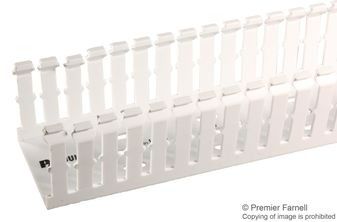 Cable Accessories Narrow Slotted Wiring Duct Polyvinyl Chloride White