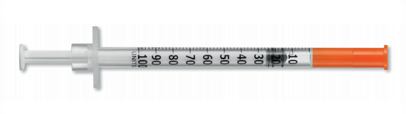 "Шприц VM 3PC 1мл инсулиновый U-40 с надетой иглой  27G 1/2"" (0.4x13mm) LS LF,Vogt Medical Gmbh"