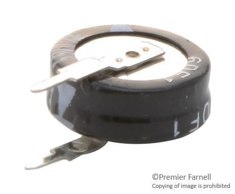 Cap 0.22F 5.5V -20% to 80% 1000 hr (10.5 X 5 X 11.5mm) Radial Stacked Coin 5mm 70°C Bulk