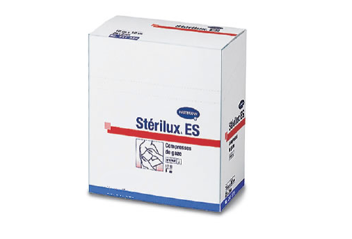 Салфетки Sterilux ES/Стерилюкс ЕС, стерильные, измедицинскоймарли; 21 нить, 8 слоев, 10х10см, №10,  2050230, Hartmann