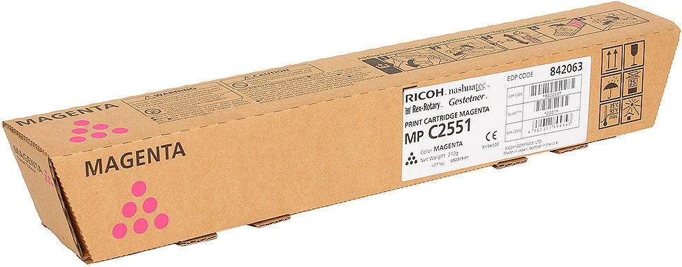 Тонер 842063  type MP C2551HE 841506 для Aficio MP C2050/2051/2550/2551 magenta оригинал , ресурс 21