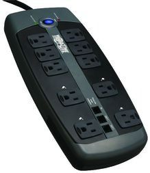 SURGE PROTECTOR 120V 10 OUTLET RJ11 8FT CORD 2395 JOULE