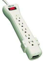 SURGE PROTECTOR STRIP 120V 7 OUTLET RJ11 12FT CORD 1080 JLS