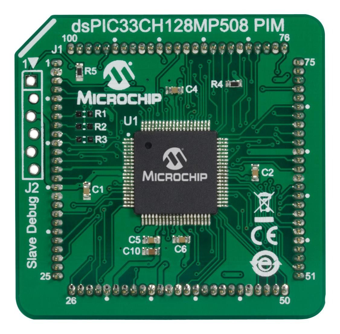 dsPIC33CH128MP508 General Purpose Plug-In Module for Explorer 16/32 Development Board