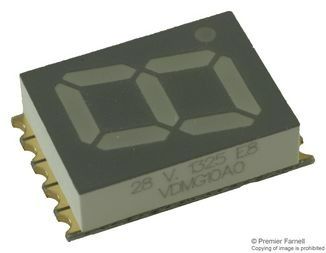 Displays Segmented Module 1DIGIT 8LED Green 10-Pin SMD T/R