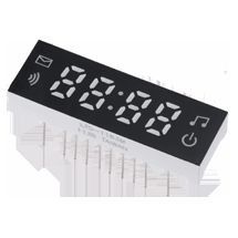 Displays Segmented Panel 6DIGIT 54LED Green/Red Orange CA 15-Pin DIP
