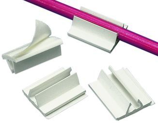 Cable Accessories Adhesive Backed Cord Clip Polyvinyl Chloride White