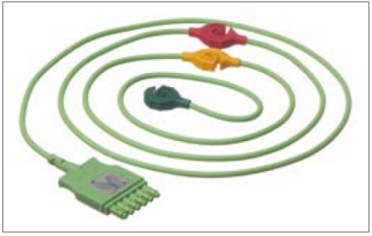 ЭКГ-кабель MonoLead, 3 отведения, EUR, 4,1 м ,Drager