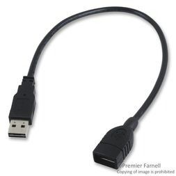 1FT USB 2.0 HI-SPEED EXT UNIVERSAL REVERSIBLE CABLE M/F