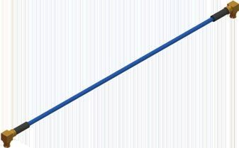 SMPM Female R/A to SMPM Female R/A Cable Assembly for .047 Cable (OAL 6")