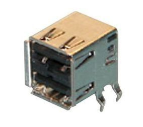 Conn USB RCP/RCP 4/4 POS Solder RA Thru-Hole 8 Terminal 2 Port Tray