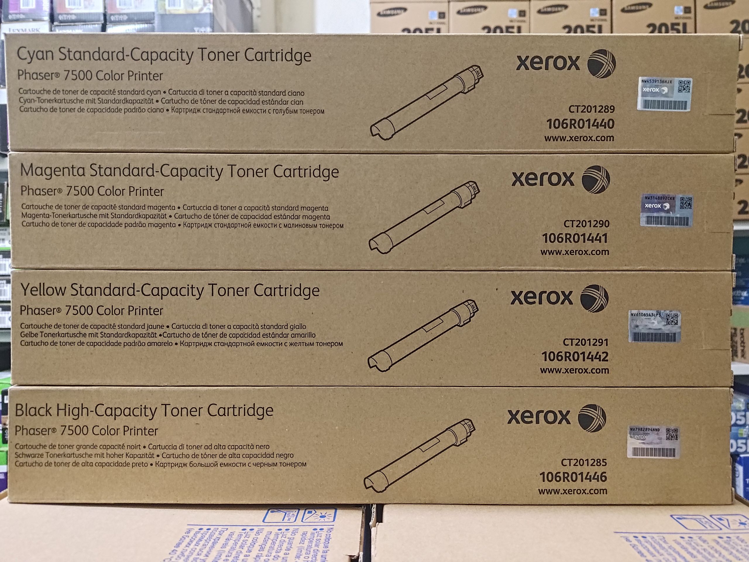 Картридж 106R01440 106R01441 106R01442 106R01446 для Xerox Phaser 7500 КОМПЛЕКТ