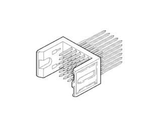 Conn Hard Metric HDR 30 POS 2mm Press Fit ST Thru-Hole Tube