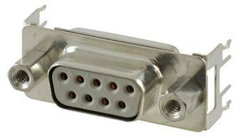 Conn D-Subminiature SKT 9 POS 2.74mm Solder ST Thru-Hole 9 Terminal 1 Port