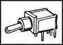 Switch Toggle ON None ON SPDT Short Baton Toggle PC Pins 20VAC 20VDC 0.4VA PC Mount with Bracket