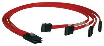 18IN INTERNAL SAS CABLE 4-LANE MINI-SAS TO 4XSATA 7PIN