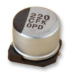 Cap Aluminum 100uF 35V 20% (8 X 10.2mm) SMD 600mA 2000 hr 105°C T/R