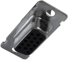 Conn High Density D-Sub F 15 POS Solder ST Panel Mount 15 Terminal 1 Port