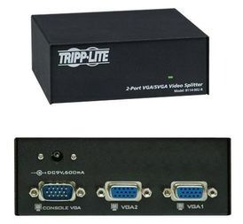 2-PORT VGA / SVGA SPLITTER SIGNAL BOOSTER HIGH RES VIDEO