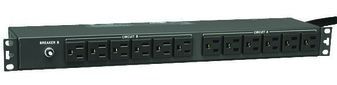 PDU BASIC 120V 30A 5-15R 24 OUTLET L5-30P HORIZONTAL 1URM