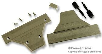 Connector Accessories 100 POS D-Subminiature Backshell Kit Individual Zinc Nickel Over Copper Finish