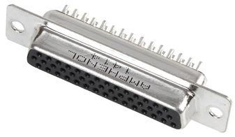 Conn High Density D-Sub SKT 44 POS Solder Cup ST Panel Mount 44 Terminal 1 Port