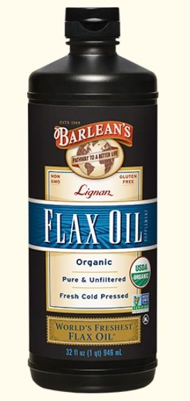 Barlean's ORGANIC LIGNAN FLAX OIL 32 oz.