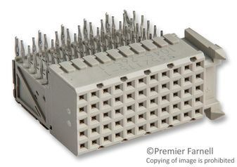 Conn Hard Metric RCP 55 POS 2mm Solder RA Thru-Hole