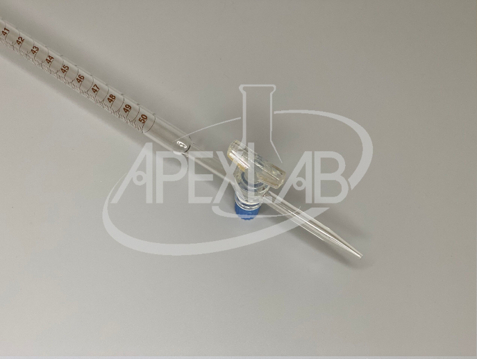 Бюретка 1-1-2-50-0,1 с краном,  ГОСТ 29251-91, ApexLab
