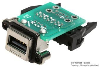 Conn USB RCP 4 POS Solder RA Thru-Hole 4 Terminal 1 Port