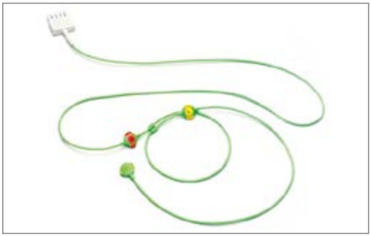 ЭКГ-кабель, на 3 отведения, двухконтактный разъем MonoLead 3, IEC1 (евр. цветовой код), 2 м,Drager