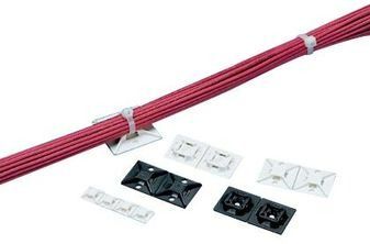Cable Accessories Adhesive Backed Cable Tie Mount Nylon 6.6 White