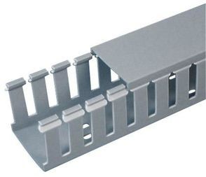 Cable Accessories Wide Slot Wiring Duct Polyvinyl Chloride Light Gray