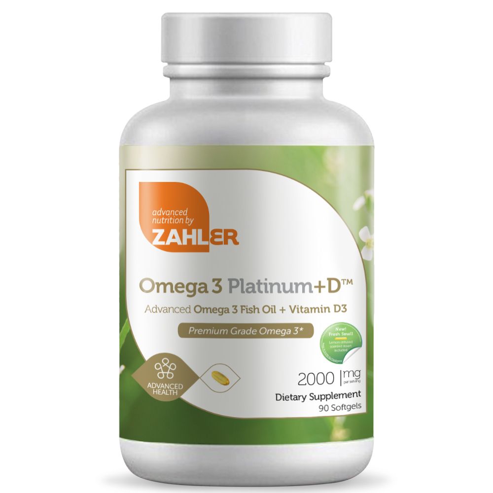 Zahler Omega 3 Platinum+D Advanced Health 90 таблеток