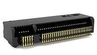 Conn Card Edge SKT 67 POS 0.5mm Solder RA SMD Embossed T/R