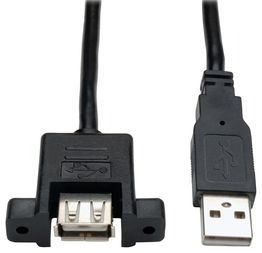 6IN USB 2.0 HI-SPEED PANEL MOUNT EXT CABLE