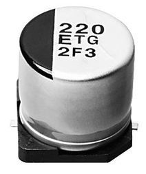 Cap Aluminum 47uF 35V 20% (8 X 6.2mm) SMD 1 Ohm 100mA 1000 hr 125°C T/R
