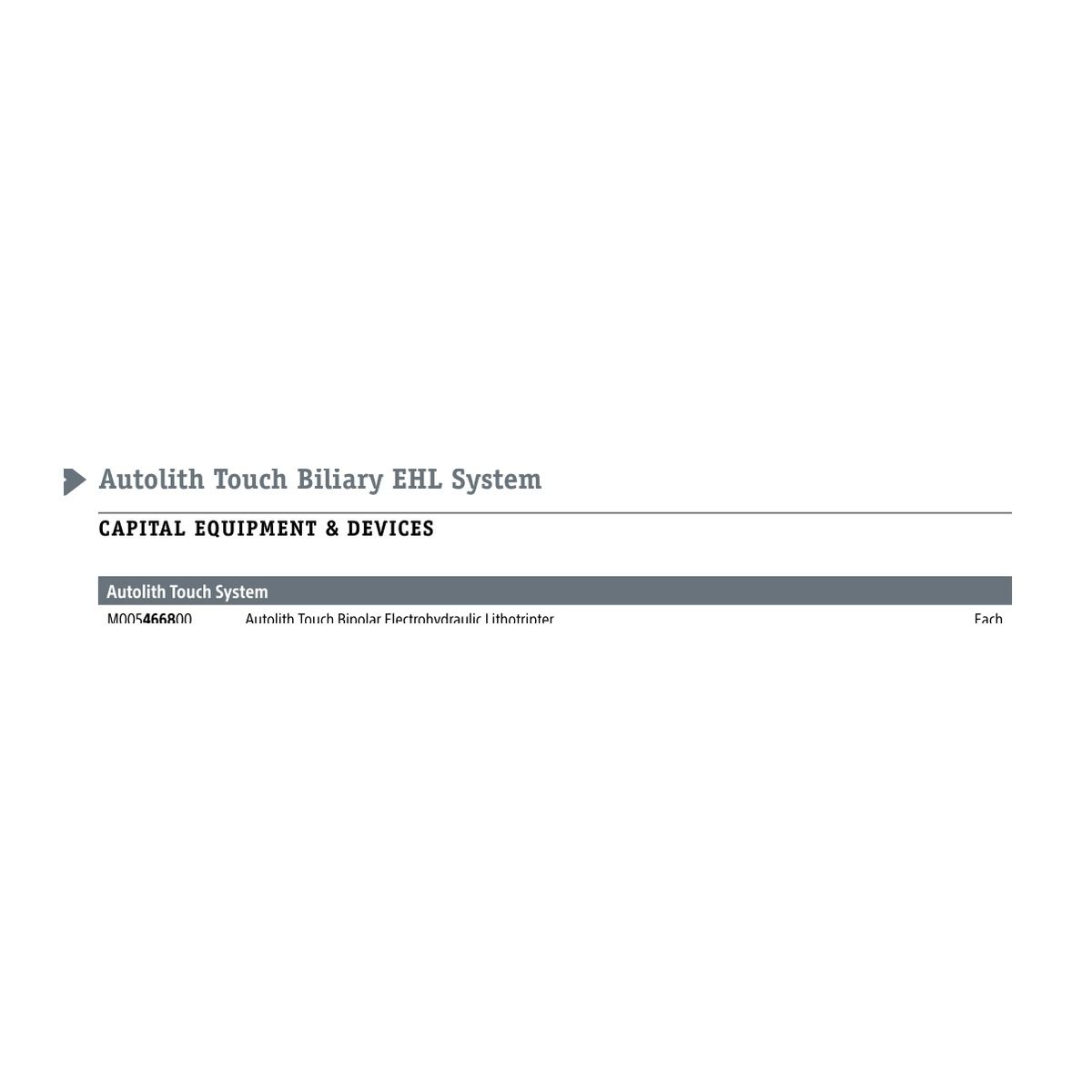 Autolith Touch System Accessories Boston Scientific
