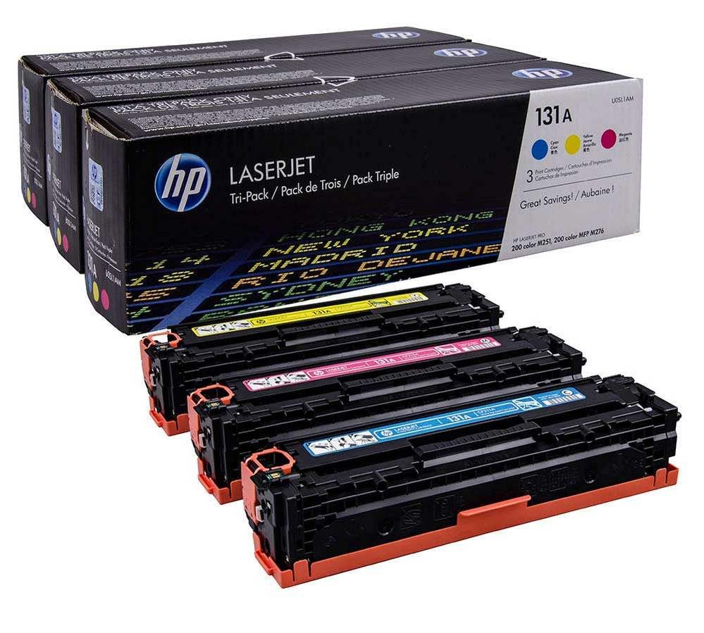 Картридж U0SL1AM (131A) для HP LJ Pro 200 color M251/MFP M276 голубой/желтый/пурпурный, тройная упак