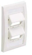 Connector Accessories Single Gange Executive Faceplate Frame Kit 4 Port Plastic Off Whit Ivory