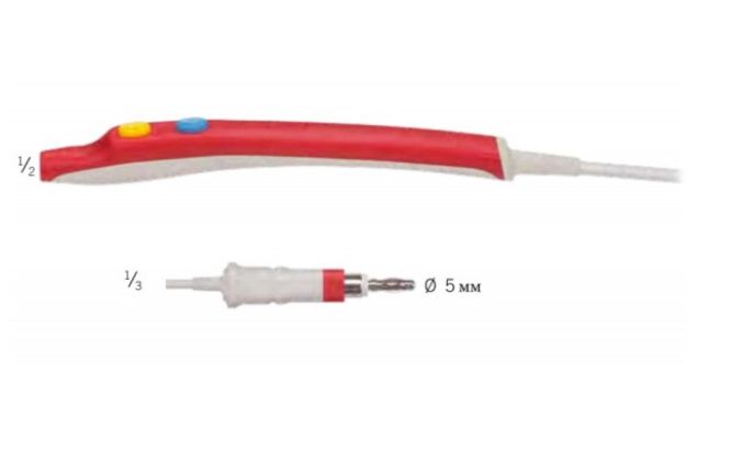 Рукоятка для электродов монополярных, двухкнопочная SURGY-PEN, 2 SW., 3 PIN, 4мм,4м