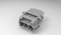 1X3 CAP HOUSING PANEL MOUNT KEY B LGR