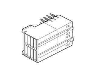Conn Backplane RCP 8 POS 2mm Press Fit RA Thru-Hole Tube