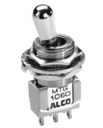 Switch Toggle ON None (ON) SPDT Short Toggle Wire Lug 6A 250VAC 28VDC Panel Mount with Threads