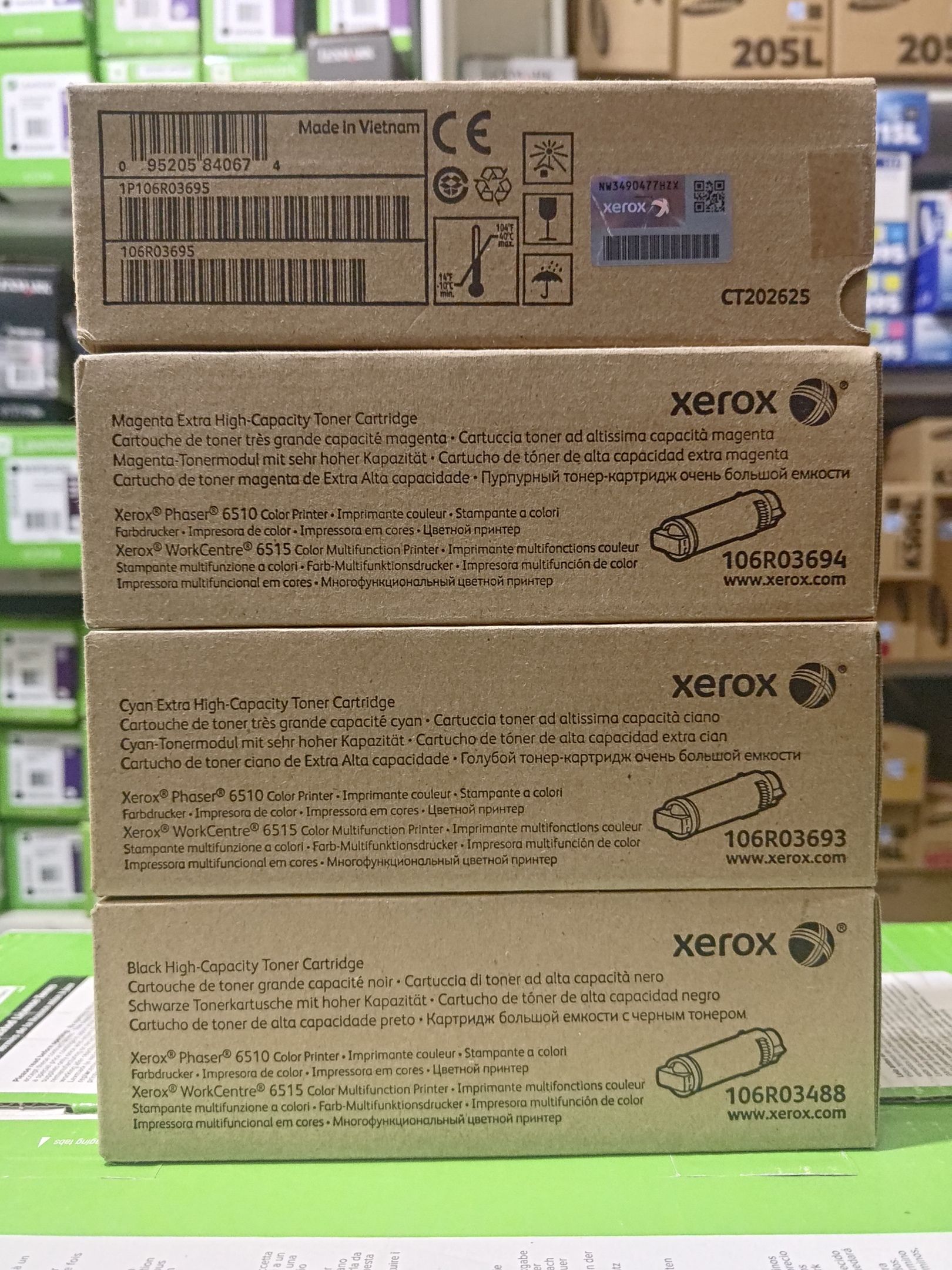 Картридж 106R03488 106R03693 106R03694 106R03695 для Xerox Phaser 6510/ WorkCentre 6515 КОМПЛЕКТ