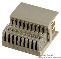 Conn High Speed HDR 40 POS 2.5mm Press Fit RA Thru-Hole