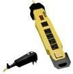 SAFETY POWER STRIP 120V 5-15R 6 OUT 9FT CORD GFCI PLUG OSHA