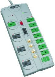 ECO SURGE PROTECTOR GREEN 12 OUT TEL/COAX 10FT CRD 3600 JLS