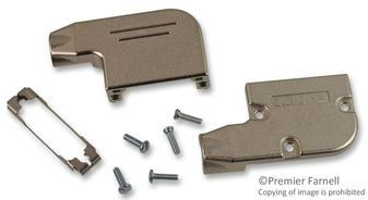 Connector Accessories 15 POS D-Sub Backshell/Cable Clamp Kit Die Cast Bright Nickel Over Copper Shell Size 2 Individual