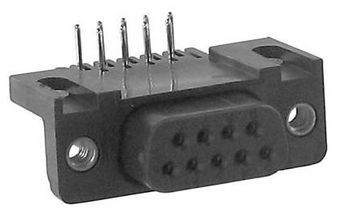 Conn D-Subminiature SKT 9 POS 2.74mm Solder RA Thru-Hole 9 Terminal 1 Port